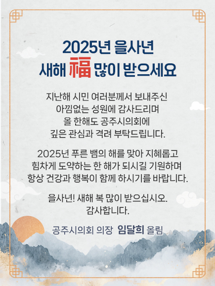 2025년 을사년 새해복 많이 받으세요